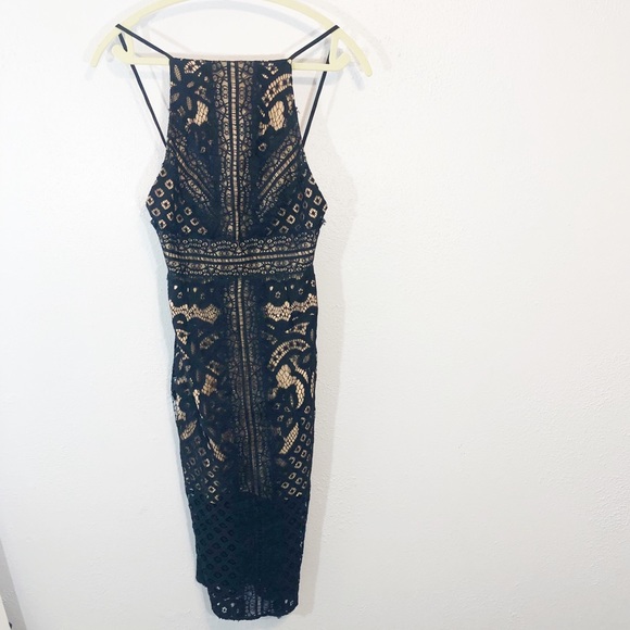 KEEPSAKE the Label Dresses & Skirts - Keepsake black lace sheath dress open back XS